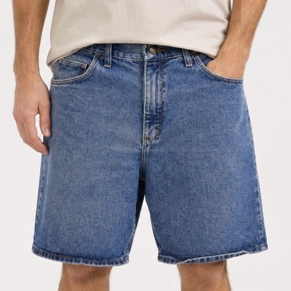 Vintage Wrangler Shorts Mens 32 Dark Stone Wash Denim Jean Western Cowboy Rodeo